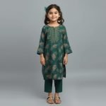 Export Quality Stylish Leaf Design Dress For Baby Girls