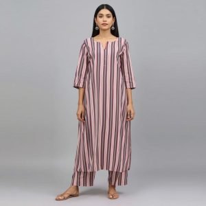 Stripe Design Cotton Kurtis For Women