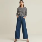 Women's Wide Leg Premium Denim Jeans Palazzo