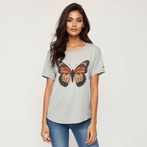 Butterfly Printed T-shirt For Women And Girls