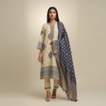 Jamdani Katan 2 Piece Kameez For Women